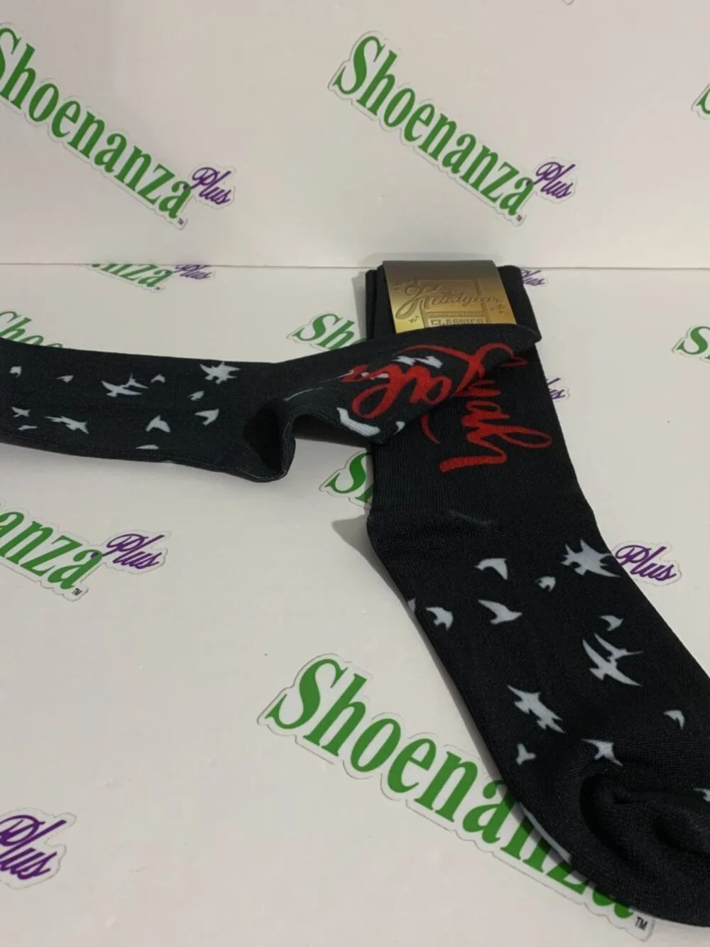Headgear Classics Socks Aaliyah Haughton Birds Crew Black Mens Size 5 - 8